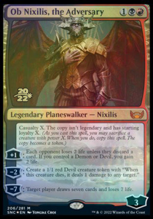 Ob Nixilis, the Adversary [Streets of New Capenna Prerelease Promos] | Mindsight Gaming