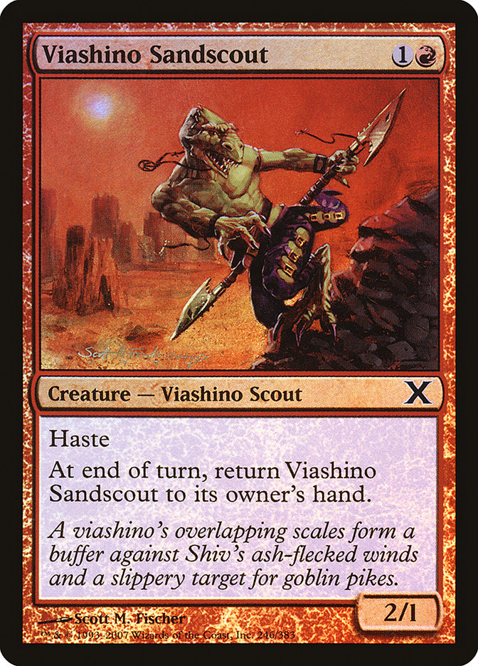 Viashino Sandscout (Premium Foil) [Tenth Edition] | Mindsight Gaming