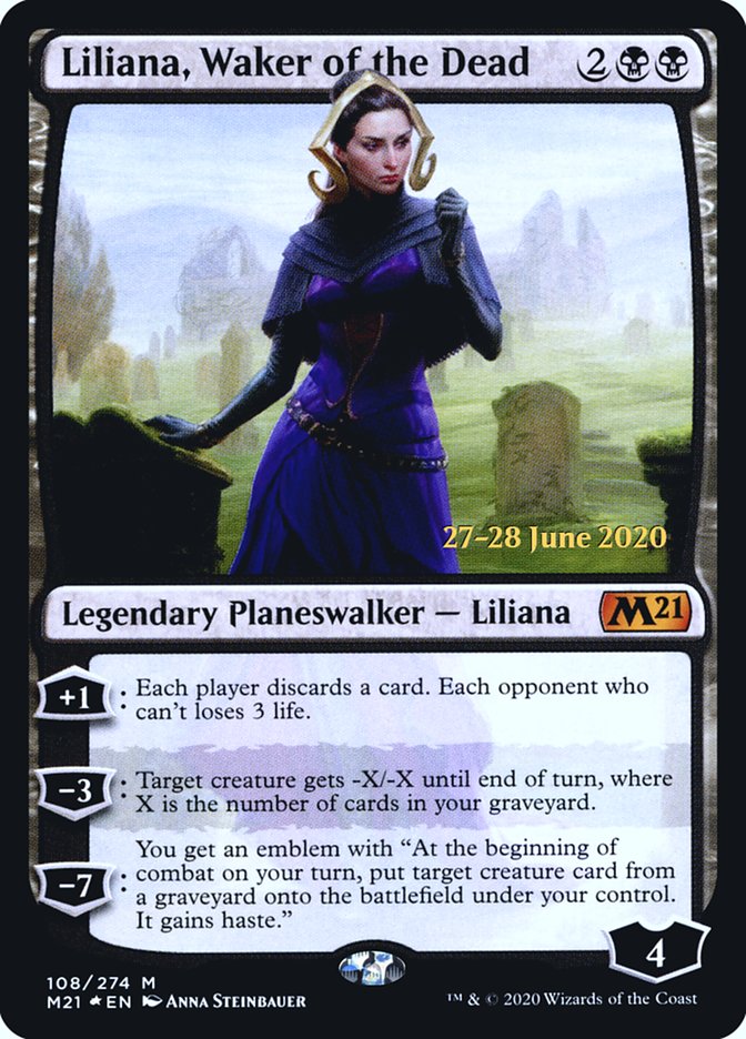 Liliana, Waker of the Dead  [Core Set 2021 Prerelease Promos] | Mindsight Gaming
