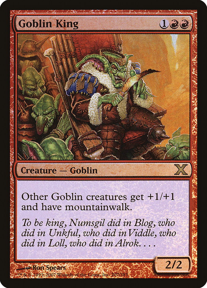 Goblin King (Premium Foil) [Tenth Edition] | Mindsight Gaming