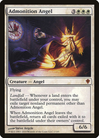 Admonition Angel [Worldwake] | Mindsight Gaming