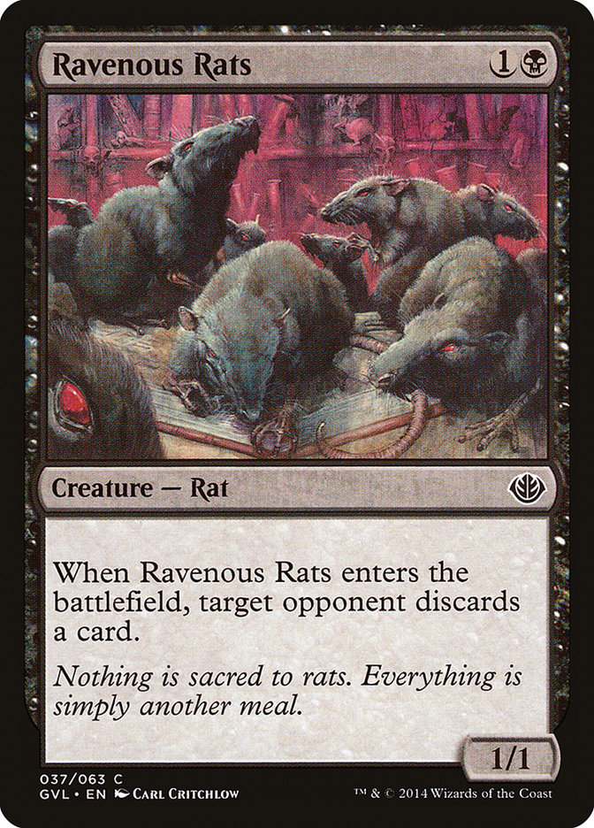 Ravenous Rats (Garruk vs. Liliana) [Duel Decks Anthology] | Mindsight Gaming