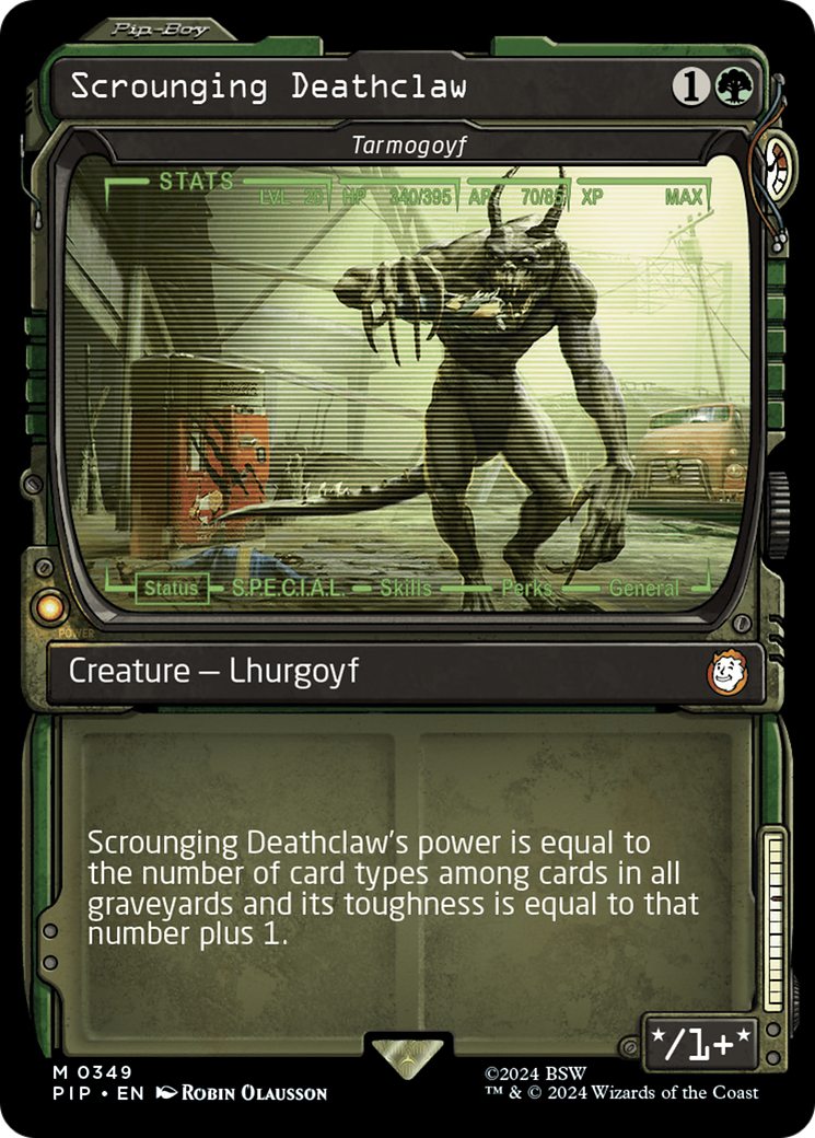 Scrounging Deathclaw - Tarmogoyf (Showcase) [Fallout] | Mindsight Gaming