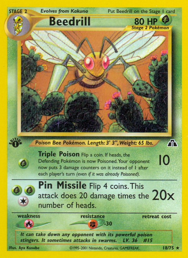 Beedrill (18/75) [Neo Discovery 1st Edition] | Mindsight Gaming