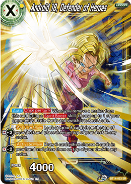 Android 18, Defender of Heroes (BT14-093) [Cross Spirits] | Mindsight Gaming