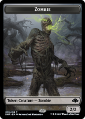 Zombie // Cat (008) Double-Sided Token [Dominaria Remastered Tokens] | Mindsight Gaming