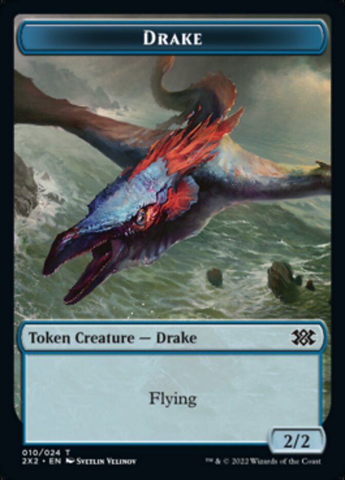Drake // Soldier Double-sided Token [Double Masters 2022 Tokens] | Mindsight Gaming