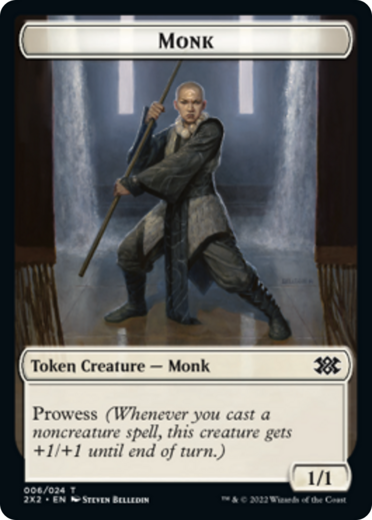 Saproling // Monk Double-sided Token [Double Masters 2022 Tokens] | Mindsight Gaming