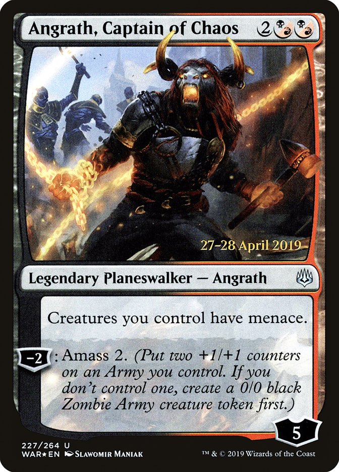 Angrath, Captain of Chaos  [War of the Spark Prerelease Promos] | Mindsight Gaming