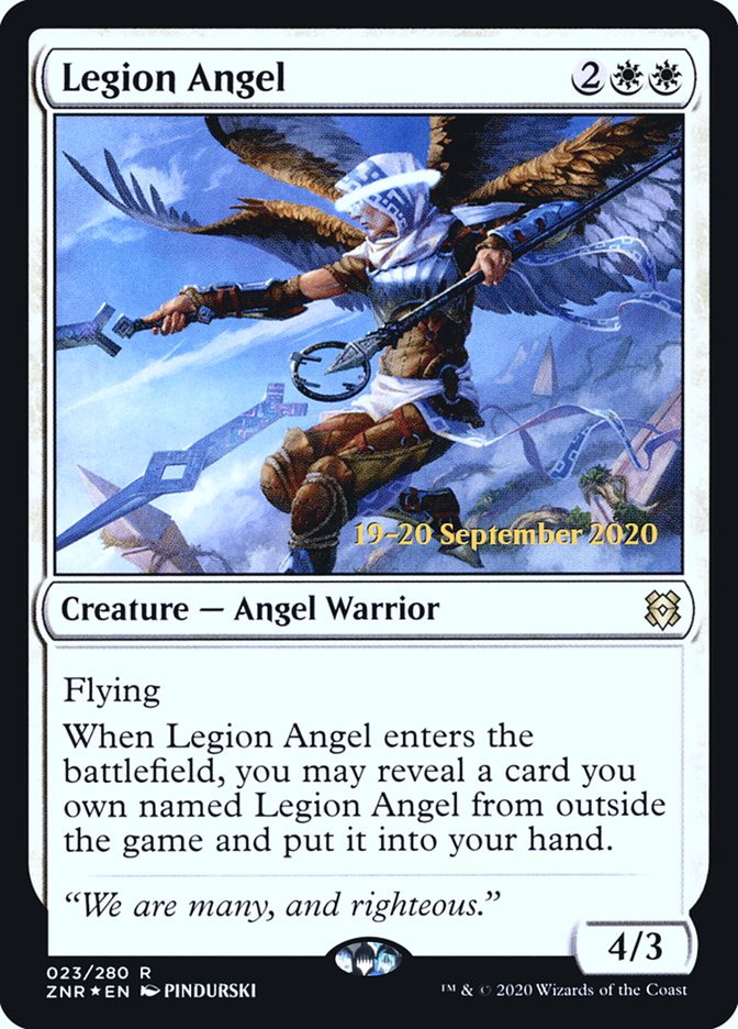 Legion Angel  [Zendikar Rising Prerelease Promos] | Mindsight Gaming