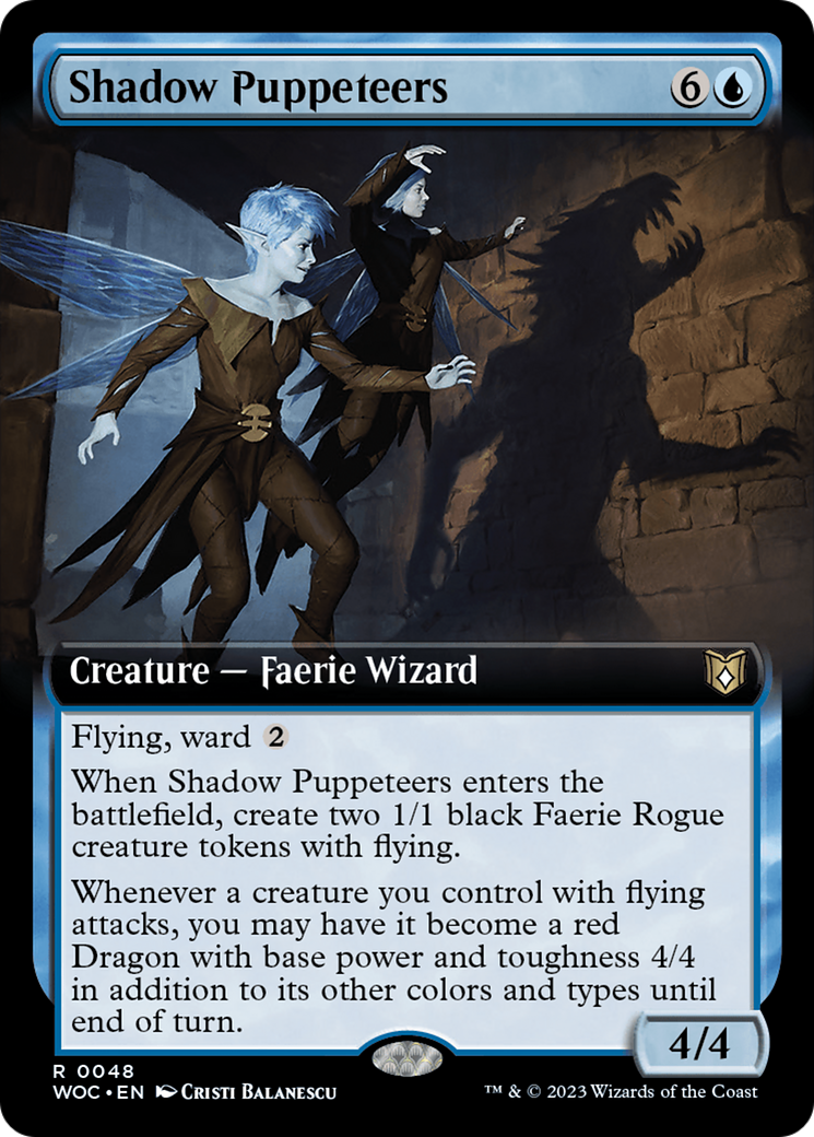 Shadow Puppeteers (Extended Art) [Wilds of Eldraine Commander] | Mindsight Gaming