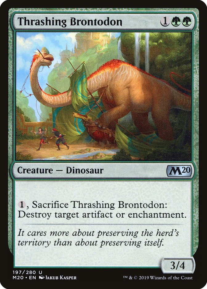 Thrashing Brontodon [Core Set 2020] | Mindsight Gaming