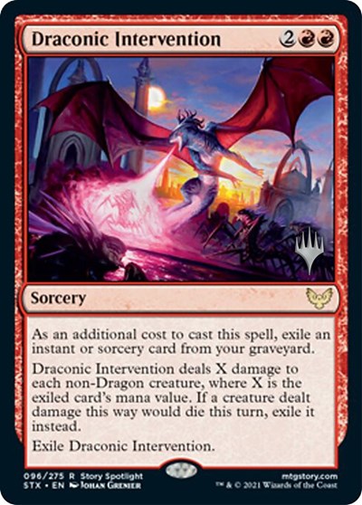 Draconic Intervention (Promo Pack) [Strixhaven: School of Mages Promos] | Mindsight Gaming