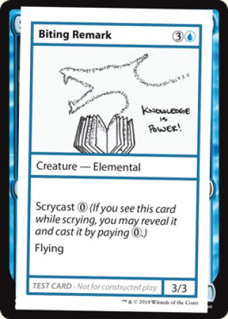 Biting Remark (2021 Edition) [Mystery Booster Playtest Cards] | Mindsight Gaming