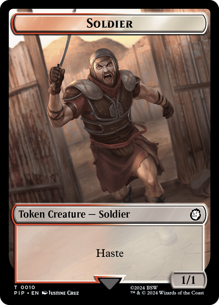 Soldier (0010) // Warrior Double-Sided Token [Fallout Tokens] | Mindsight Gaming