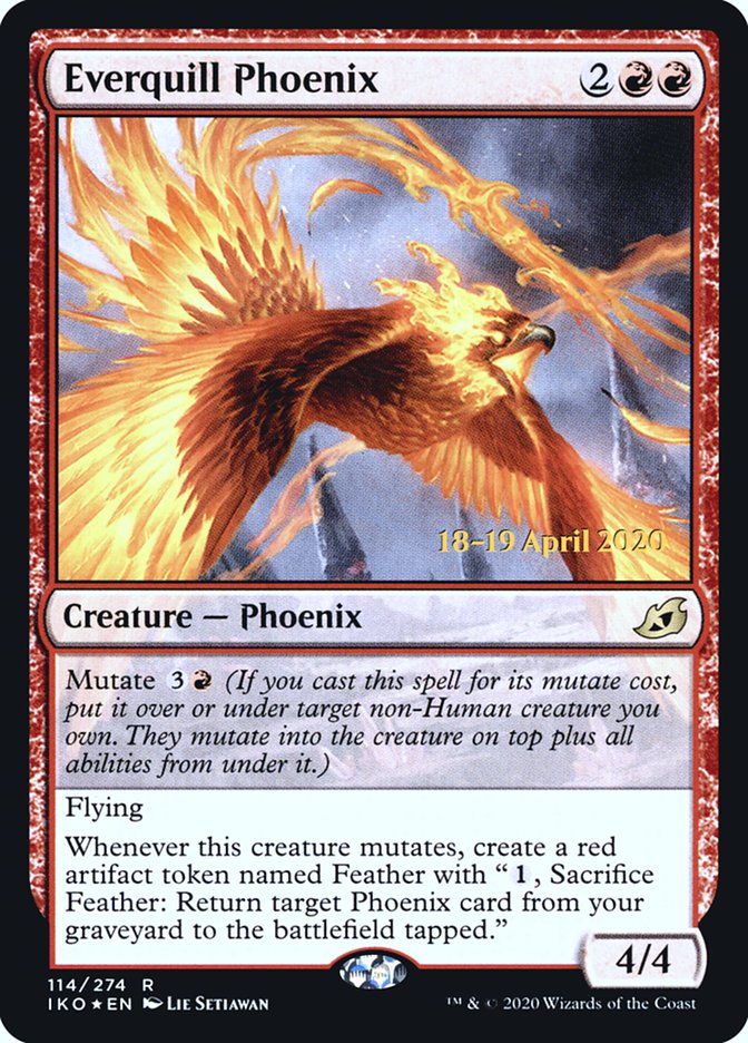 Everquill Phoenix  [Ikoria: Lair of Behemoths Prerelease Promos] | Mindsight Gaming