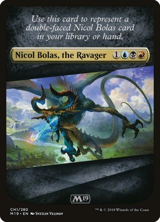 Checklist Card - Core Set 2019 (Nicol Bolas, the Ravager) [Core Set 2019 Tokens] | Mindsight Gaming