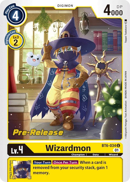 Wizardmon [BT6-034] [Double Diamond Pre-Release Cards] | Mindsight Gaming