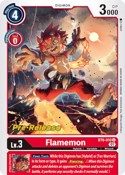 Flamemon [BT6-010] [Double Diamond Pre-Release Cards] | Mindsight Gaming