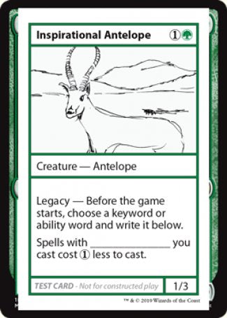 Inspirational Antelope (2021 Edition) [Mystery Booster Playtest Cards] | Mindsight Gaming
