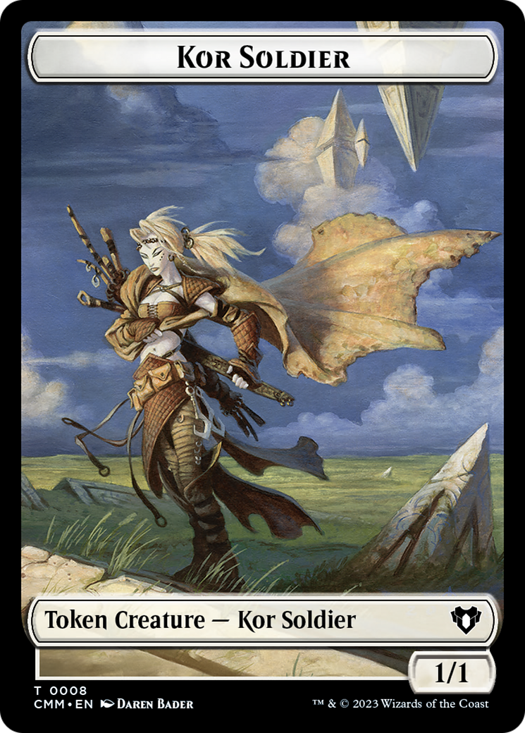 Soldier // Kor Soldier Double-Sided Token [Commander Masters Tokens] | Mindsight Gaming