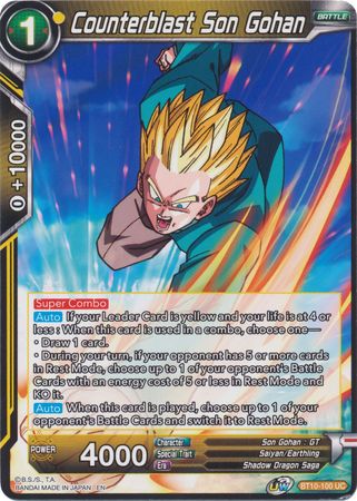 Counterblast Son Gohan (BT10-100) [Rise of the Unison Warrior 2nd Edition] | Mindsight Gaming