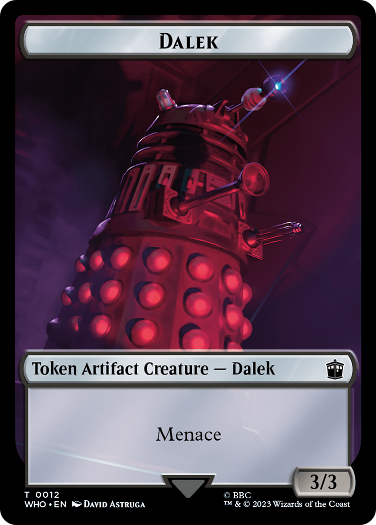 Dalek // Beast Double-Sided Token [Doctor Who Tokens] | Mindsight Gaming