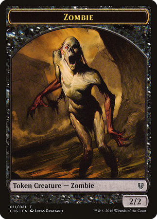 Zombie // Worm Double-sided Token [Commander 2016 Tokens] | Mindsight Gaming