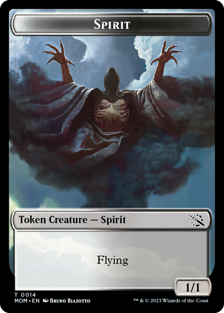 Treasure (20) // Spirit (14) Double-Sided Token [March of the Machine Tokens] | Mindsight Gaming
