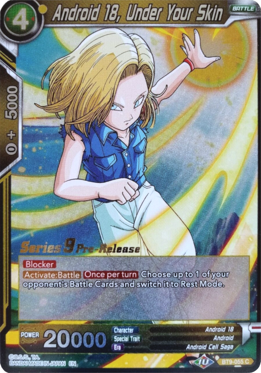 Android 18, Under Your Skin (BT9-055) [Universal Onslaught Prerelease Promos] | Mindsight Gaming