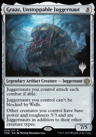 Graaz, Unstoppable Juggernaut (Promo Pack) [Phyrexia: All Will Be One Promos] | Mindsight Gaming