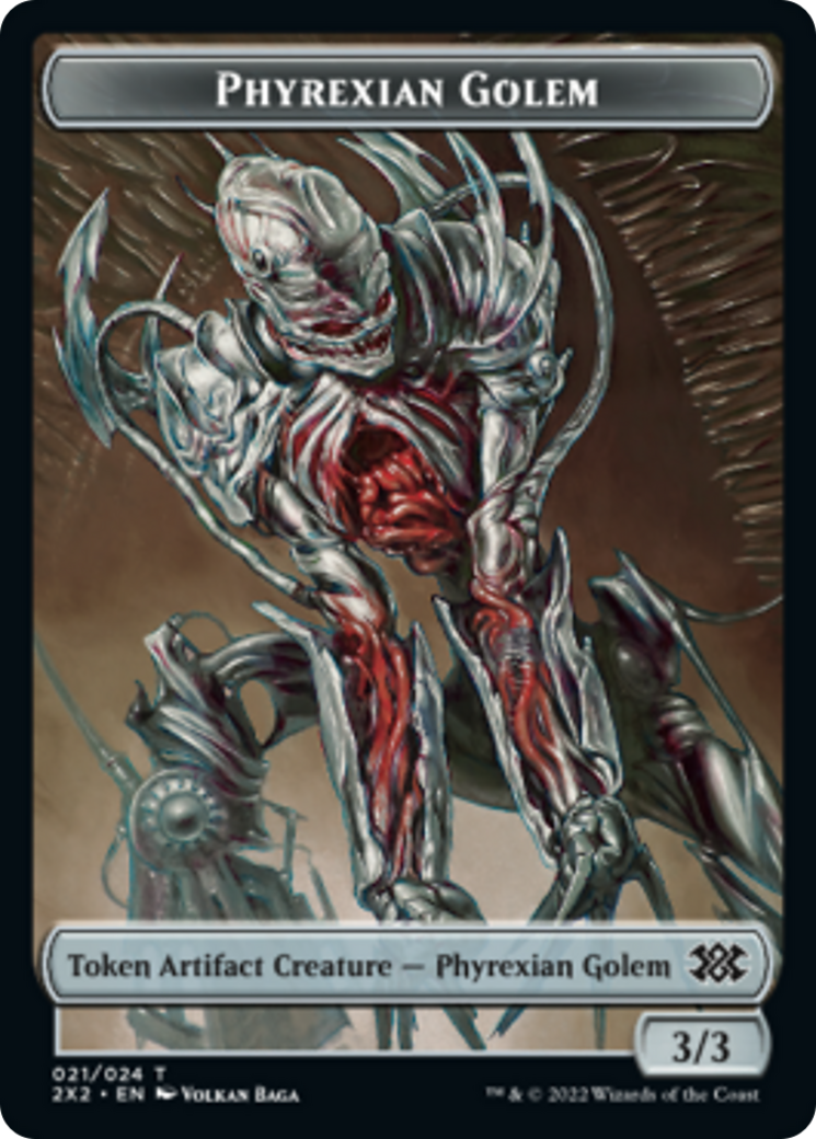 Elemental // Phyrexian Golem Double-sided Token [Double Masters 2022 Tokens] | Mindsight Gaming