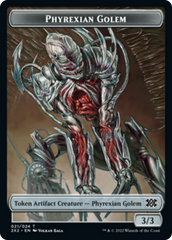 Zombie // Phyrexian Golem Double-sided Token [Double Masters 2022 Tokens] | Mindsight Gaming