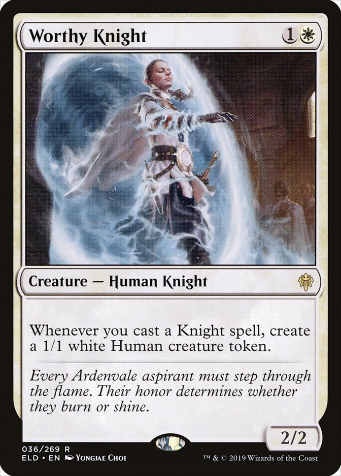 Worthy Knight [Throne of Eldraine] | Mindsight Gaming
