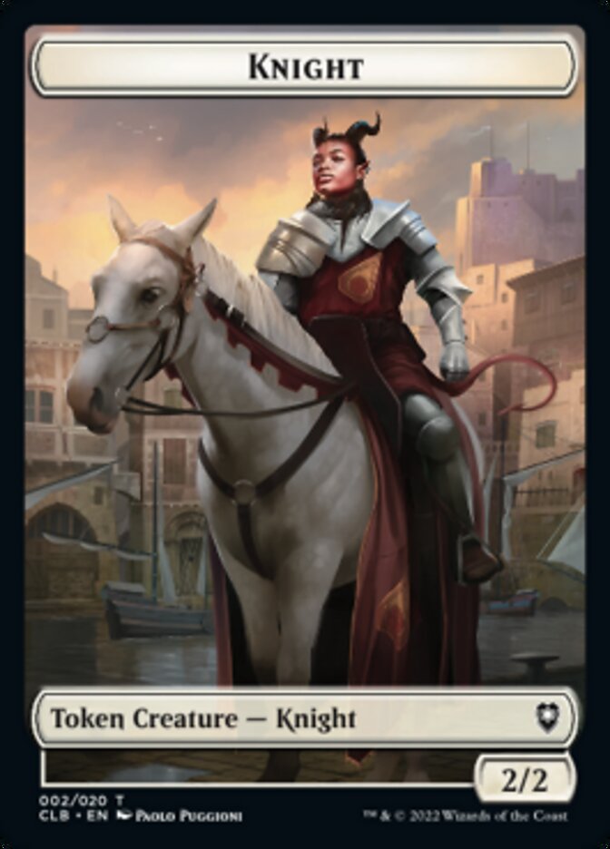 Treasure // Knight Double-sided Token [Commander Legends: Battle for Baldur's Gate Tokens] | Mindsight Gaming