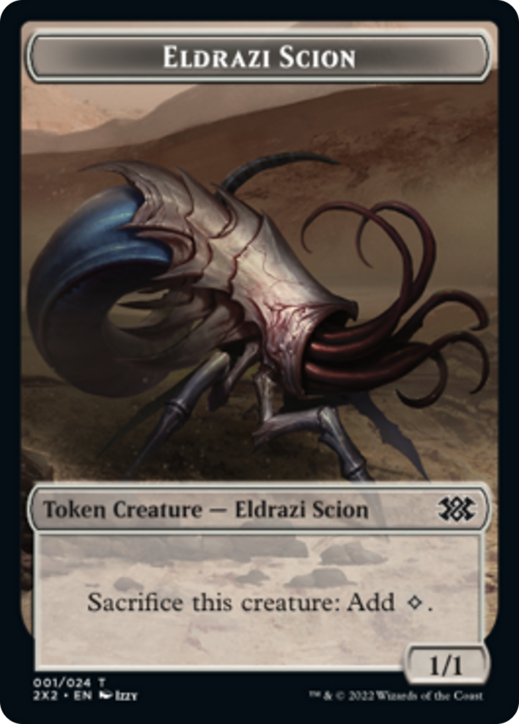 Cat Dragon // Eldrazi Scion Double-sided Token [Double Masters 2022 Tokens] | Mindsight Gaming