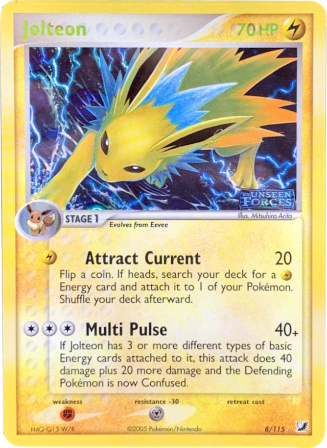 Jolteon (8/115) (Stamped) [EX: Unseen Forces] | Mindsight Gaming
