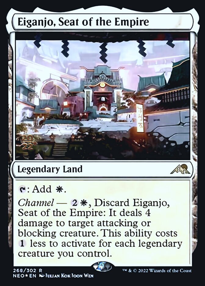 Eiganjo, Seat of the Empire [Kamigawa: Neon Dynasty Prerelease Promos] | Mindsight Gaming
