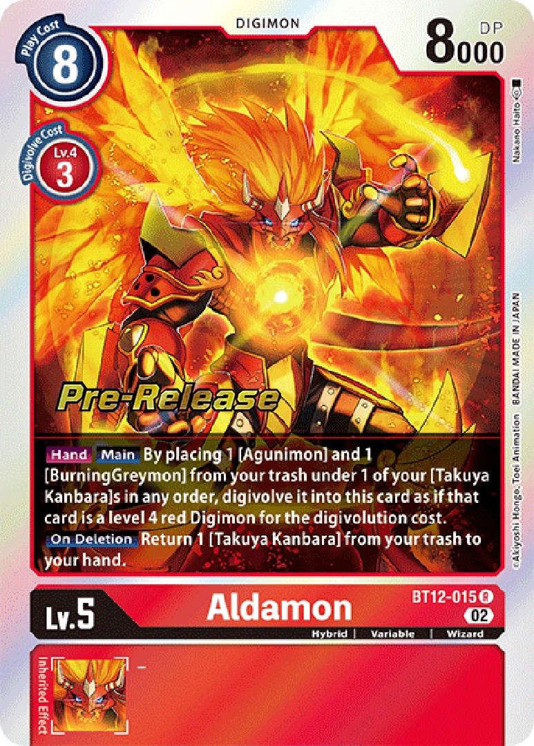 Aldamon [BT12-015] [Across Time Pre-Release Cards] | Mindsight Gaming