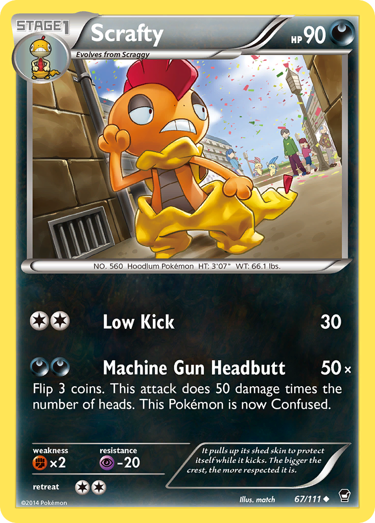Scrafty (67/111) [XY: Furious Fists] | Mindsight Gaming