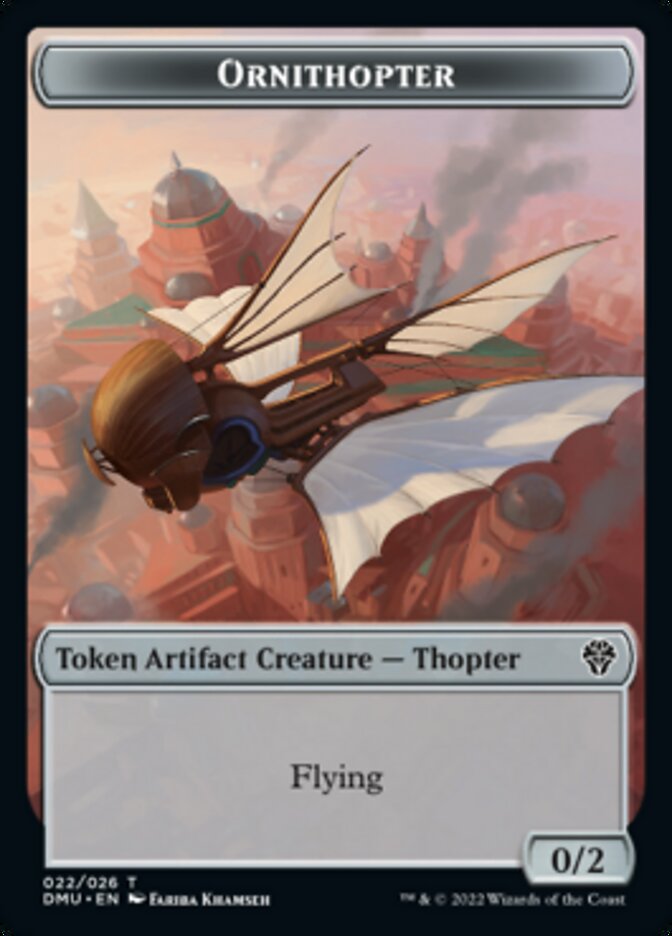 Bird (002) // Ornithopter Double-sided Token [Dominaria United Tokens] | Mindsight Gaming