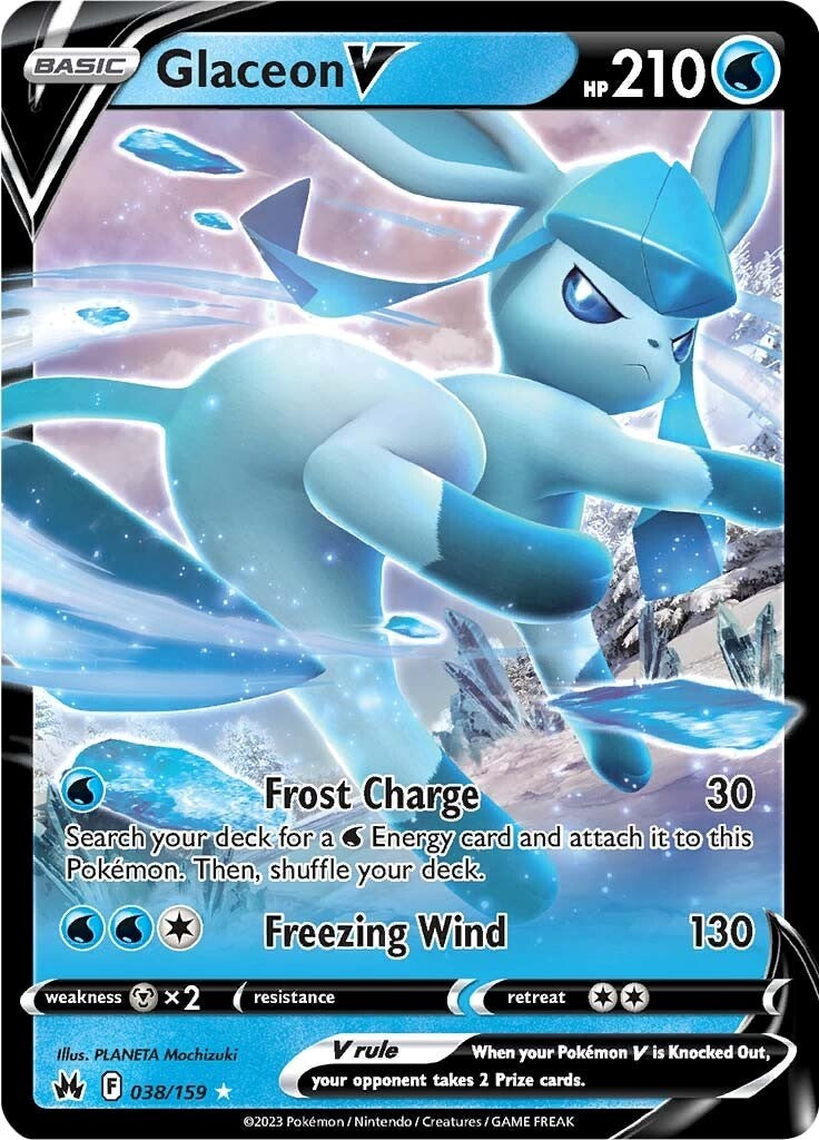 Glaceon V (038/159) [Sword & Shield: Crown Zenith] | Mindsight Gaming