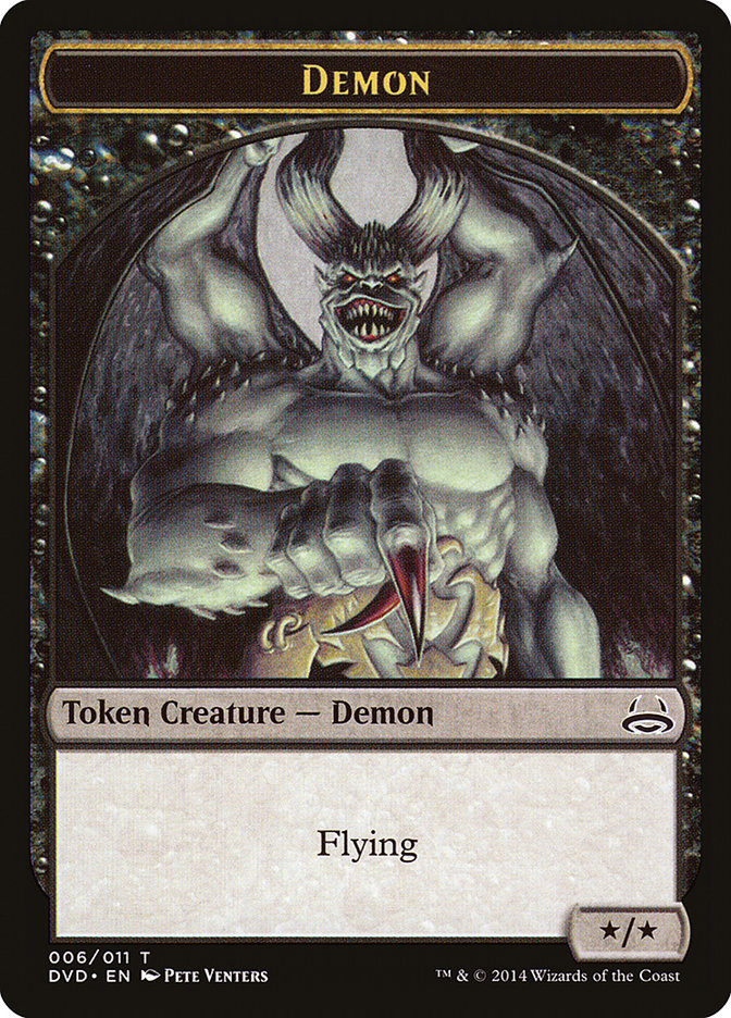 Demon Token (Divine vs. Demonic) [Duel Decks Anthology Tokens] | Mindsight Gaming