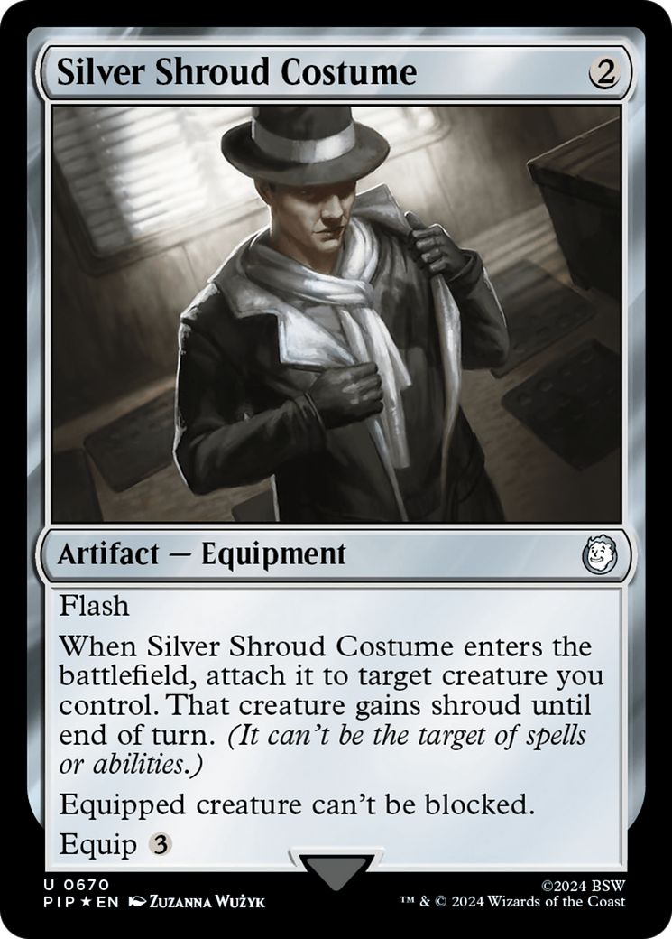 Silver Shroud Costume (Surge Foil) [Fallout] | Mindsight Gaming