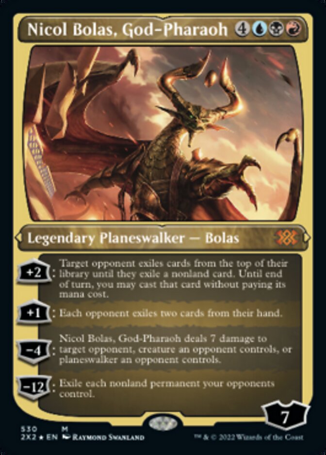 Nicol Bolas, God-Pharaoh (Foil Etched) [Double Masters 2022] | Mindsight Gaming