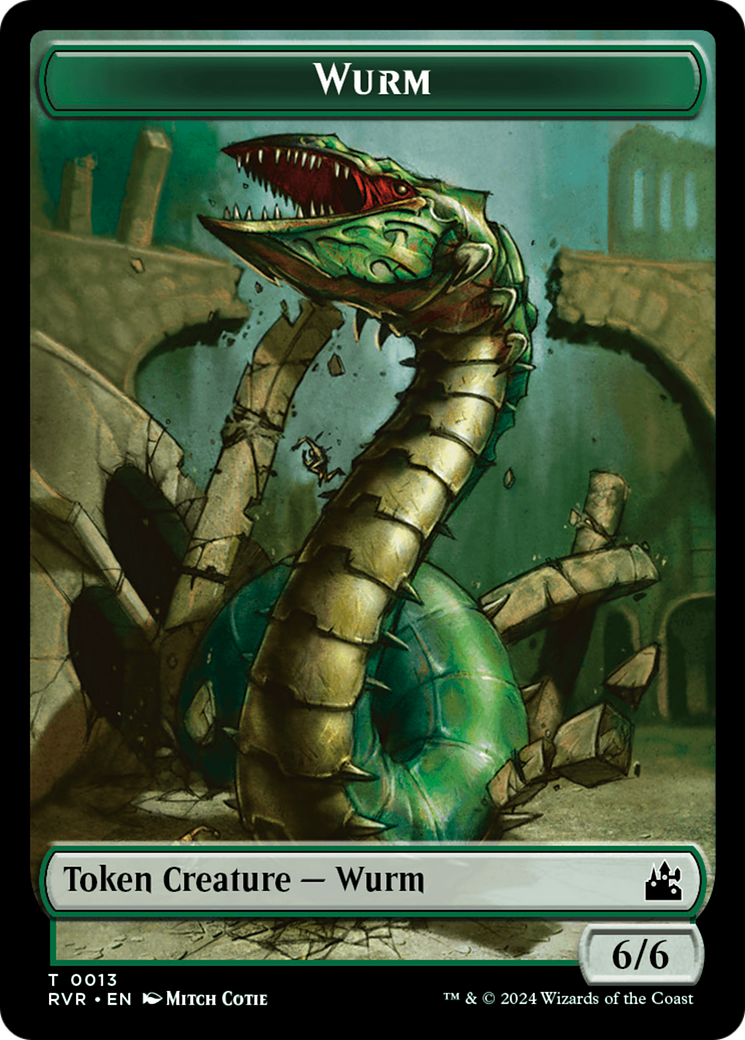 Bird // Wurm Double-Sided Token [Ravnica Remastered Tokens] | Mindsight Gaming