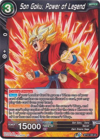 Son Goku, Power of Legend (BT10-128) [Rise of the Unison Warrior 2nd Edition] | Mindsight Gaming