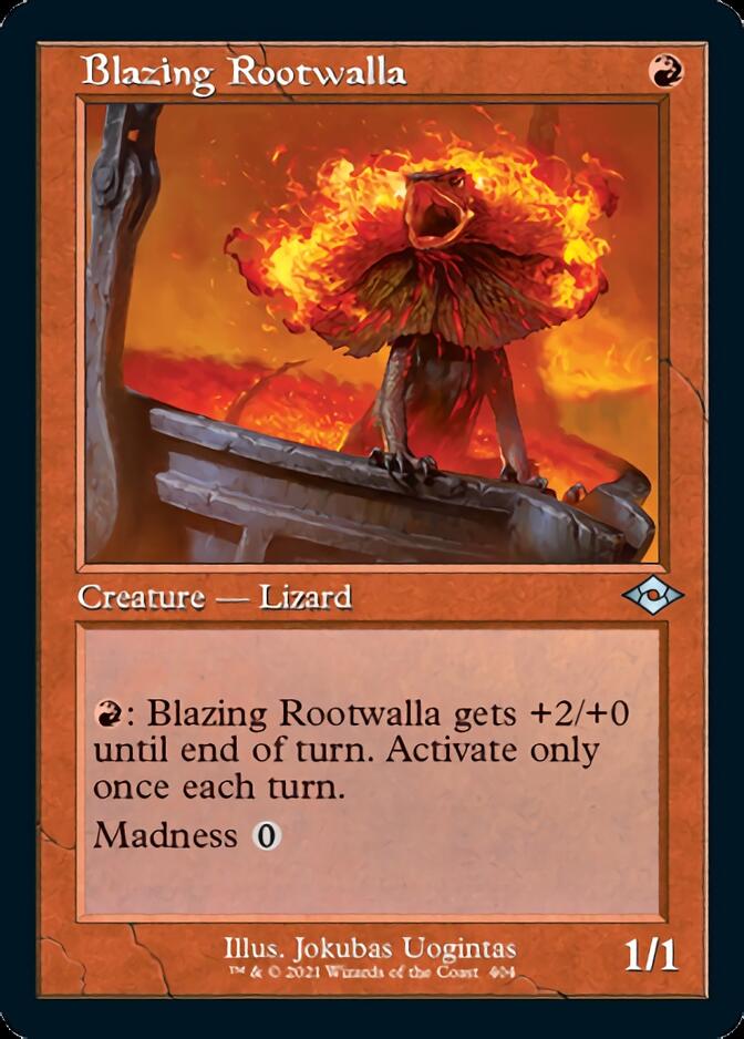 Blazing Rootwalla (Retro Foil Etched) [Modern Horizons 2] | Mindsight Gaming