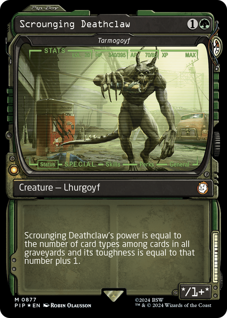 Scrounging Deathclaw - Tarmogoyf (Showcase) (Surge Foil) [Fallout] | Mindsight Gaming
