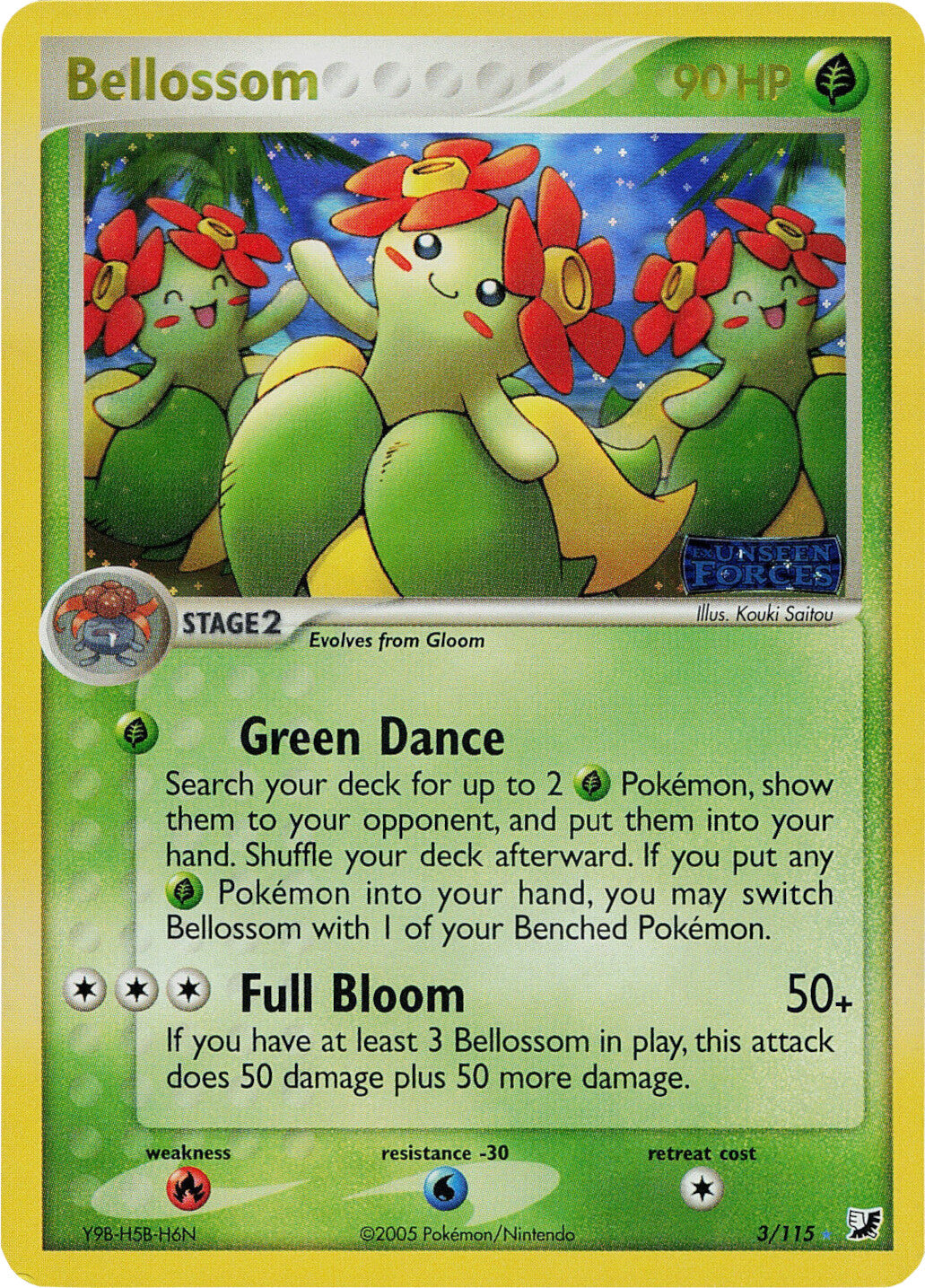 Bellossom (3/115) (Stamped) [EX: Unseen Forces] | Mindsight Gaming